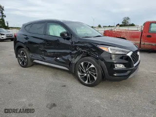 2021 Hyundai Tucson Limited with VIN KM8J3CAL0MU284746, listed as a Copart auction lot 75487414 with 33,883 mi miles and Salvage Title. Bid and sale history available at carsss.com. Image 4.