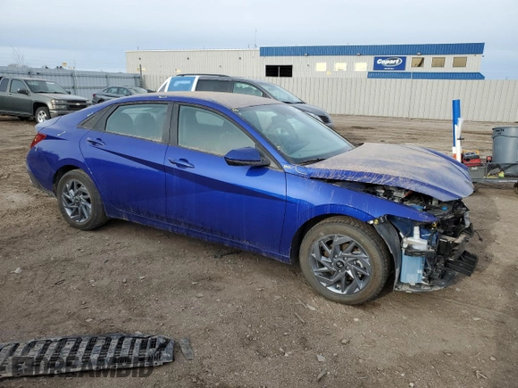 2024 Hyundai Elantra SEL with VIN KMHLM4DG0RU811458, listed as a Copart auction lot 49504685 with 16,163 mi miles and Salvage Title. Bid and sale history available at carsss.com. Image 4.