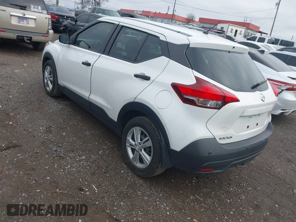 2020 Nissan Kicks S with VIN 3N1CP5BV7LL546450, listed as a IAAI auction lot 41117857 with 117,957 mi miles and . Bid and sale history available at carsss.com. Image 3.