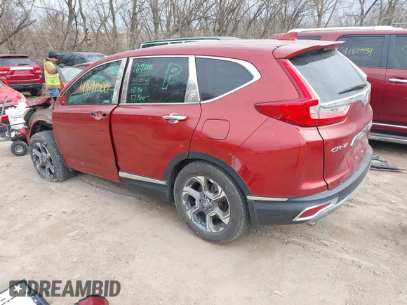 2018 Honda CR-V EX with VIN 2HKRW1H52JH523178, listed as a IAAI auction lot 41699500 with 81,377 mi miles and . Bid and sale history available at carsss.com. Image 3.