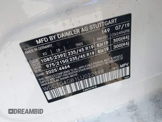 2020 Mercedes-Benz GLA 250 z VIN WDCTG4GB1LU022698, wystawiony jako IAAI lot #36984414 z przebiegiem 19 705 mil mil oraz . Historia ofert i sprzedaży dostępna na DreamBid. Obrazek 9.