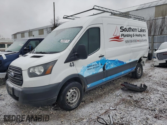 2015 Ford Transit with VIN 1FTNR2CG4FKB21496, listed as a Copart auction lot 43830175 with 157,684 mi miles and Clean Title. Bid and sale history available at DreamBid. Image 1.