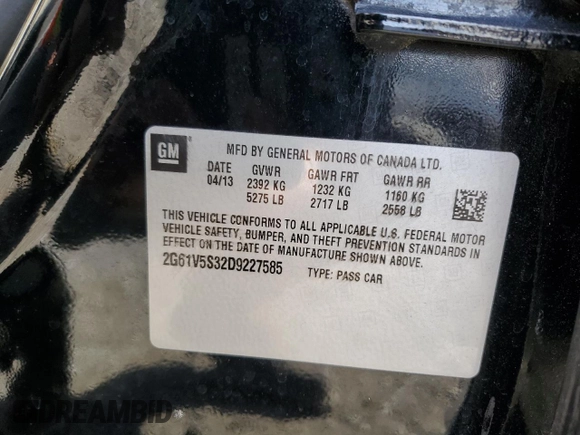 2013 Cadillac XTS Platinum z VIN 2G61V5S32D9227585, wystawiony jako Copart lot #49172025 z przebiegiem 124 646 mil mil oraz Czysty tytuł • Clean title. Historia ofert i sprzedaży dostępna na DreamBid. Obrazek 12.