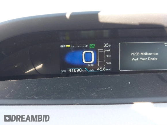 2020 Toyota Prius LE with VIN JTDL9RFU1L3018642, listed as a IAAI auction lot 41445840 with 41,090 mi miles and . Bid and sale history available at DreamBid. Image 7.
