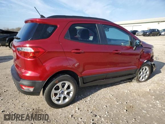 2019 Ford EcoSport SE with VIN MAJ6S3GLXKC253792, listed as a Copart auction lot 45158665 with 80,666 mi miles and Salvage Title. Bid and sale history available at carsss.com. Image 3.