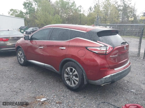 2015 Nissan Murano SL with VIN 5N1AZ2MG1FN220025, listed as a IAAI auction lot 41804836 with 109,481 mi miles. Bid and sale history available at carsss.com. Image 3.