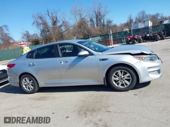 2016 Kia Optima LX with VIN 5XXGT4L37GG084538, listed as a IAAI auction lot 41784807 with 128,928 mi miles. Bid and sale history available at carsss.com. Image 13.