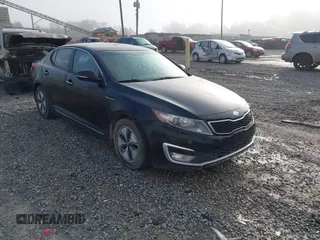 2012 Kia Optima Hybrid with VIN KNAGM4AD7C5010458, listed as a IAAI auction lot 42165589 with 215,018 mi miles. Bid and sale history available at carsss.com. Image 1.