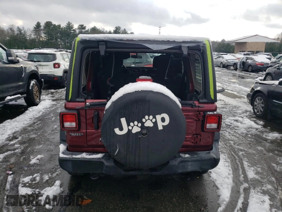 2022 Jeep Wrangler Unlimited High Tide with VIN 1C4HJXDG5NW145748, listed as a Copart auction lot 83384704 with 30,161 mi miles and Salvage Title. Bid and sale history available at DreamBid. Image 6.