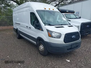 2019 Ford Transit Cargo with VIN 1FTBF4XG4KKB77787, listed as a IAAI auction lot 41829546 with 201,282 mi miles. Bid and sale history available at carsss.com. Image 1.