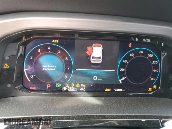 2025 Volkswagen Atlas SE with VIN 1V2WE2CAXSC201609, listed as a Copart auction lot 50096175 with 9,408 mi miles and Clean title. Bid and sale history available at DreamBid. Image 9.