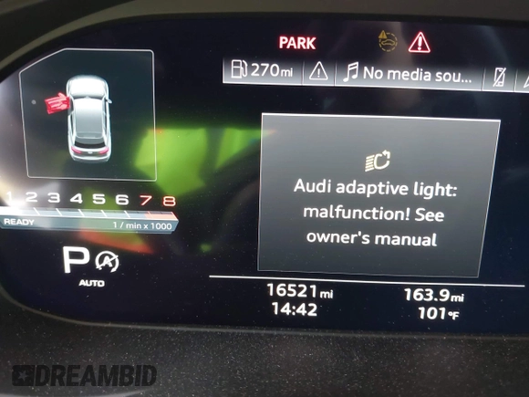 2024 Audi Q5 S line Prestige with VIN WA1FAAFY8R2034774, listed as a IAAI auction lot 42227400 with 16,521 mi miles and . Bid and sale history available at DreamBid. Image 16.