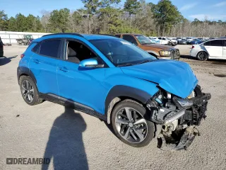 2019 Hyundai Kona Ultimate with VIN KM8K53A56KU274039, listed as a Copart auction lot 46414415 with 103,425 mi miles and Salvage Title. Bid and sale history available at carsss.com. Image 4.