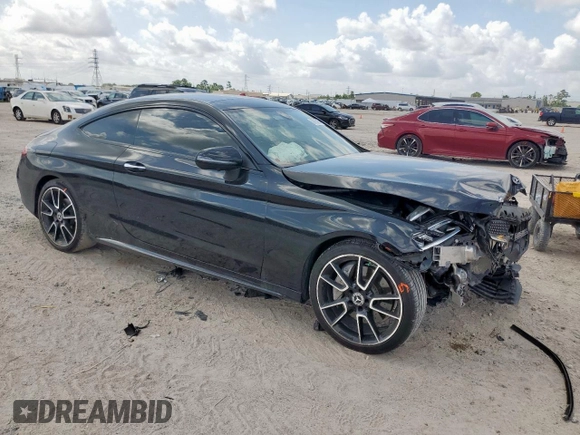 2020 Mercedes-Benz C 300 with VIN W1KWJ8DB2LG035075, listed as a Copart auction lot 59785705 with 27,792 mi miles and Salvage title. Bid and sale history available at DreamBid. Image 4.