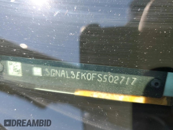 2015 Chevrolet Captiva Sport LT with VIN 3GNAL3EK0FS502717, listed as a Copart auction lot 68304224 with 116,758 mi miles and Clean Title. Bid and sale history available at DreamBid. Image 12.