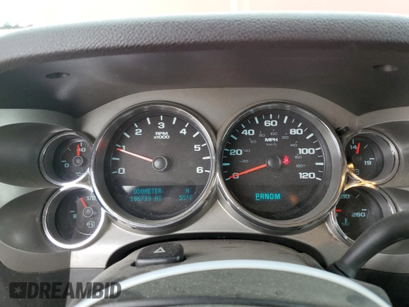2010 Chevrolet Silverado 1500 LT with VIN 3GCRKSE37AG249876, listed as a Copart auction lot 54674925 with 186,739 mi miles and Salvage Title. Bid and sale history available at DreamBid. Image 9.