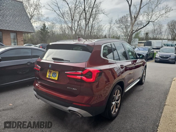 2022 BMW X3 xDrive30i with VIN 5UX53DP09N9N32178, listed as a Copart auction lot 54096015 with 15,970 mi miles and Clean Title. Bid and sale history available at DreamBid. Image 4.
