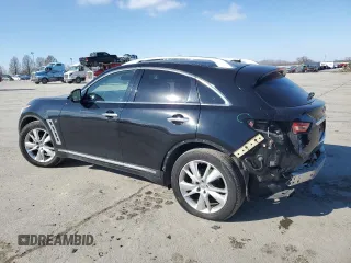 2014 Infiniti QX70 with VIN JN8CS1MU7EM450274, listed as a Copart auction lot 42516735 with 173,483 mi miles and Salvage Title. Bid and sale history available at DreamBid. Image 2.