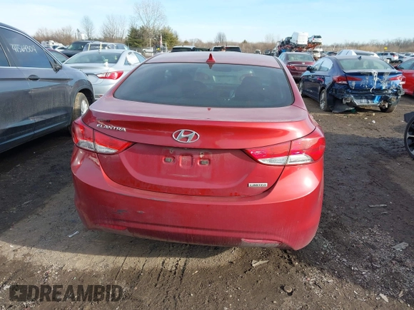 2012 Hyundai Elantra Limited with VIN KMHDH4AE7CU362802, listed as a IAAI auction lot 41586925 with 181,240 mi miles. Bid and sale history available at carsss.com. Image 17.