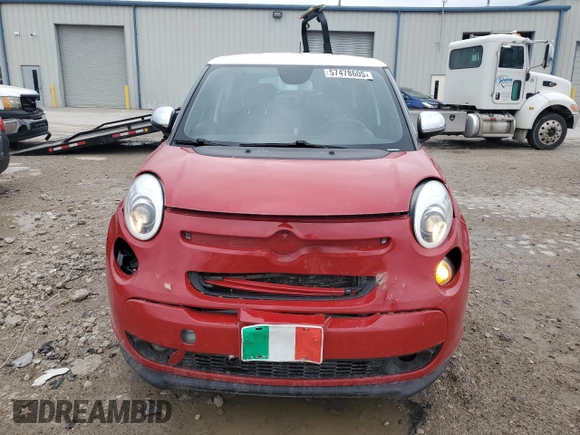2014 FIAT 500L Lounge with VIN ZFBCFACH6EZ029513, listed as a Copart auction lot 57478605 with 105,824 mi miles and Salvage title. Bid and sale history available at DreamBid. Image 5.