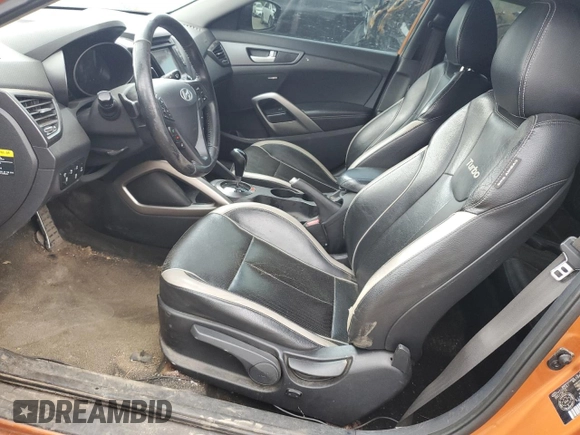 2013 Hyundai Veloster Turbo with VIN KMHTC6AE2DU131877, listed as a Copart auction lot 60256085 with 228,298 mi miles and Clean title. Bid and sale history available at DreamBid. Image 7.
