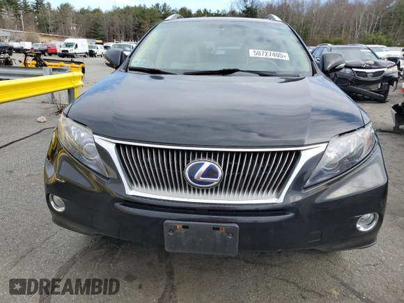 2011 Lexus RX 450h with VIN JTJBC1BA8B2043548, listed as a Copart auction lot 50727405 with 157,839 mi miles and Salvage Title. Bid and sale history available at DreamBid. Image 5.