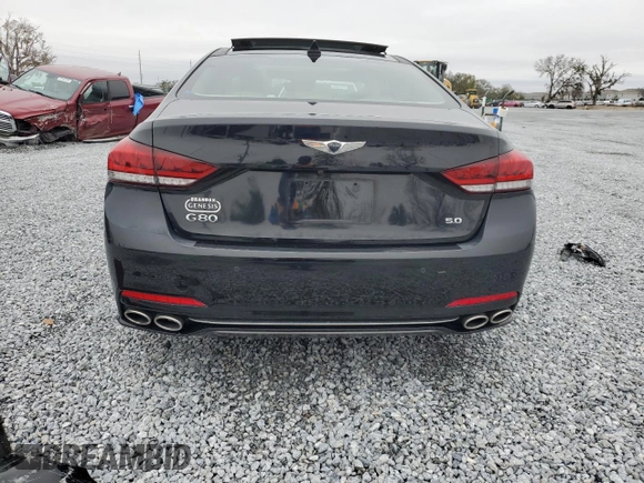 2018 Genesis G80 Ultimate with VIN KMHGN4JF7JU216279, listed as a Copart auction lot 42200505 with 52,514 mi miles and Salvage Title. Bid and sale history available at DreamBid. Image 6.