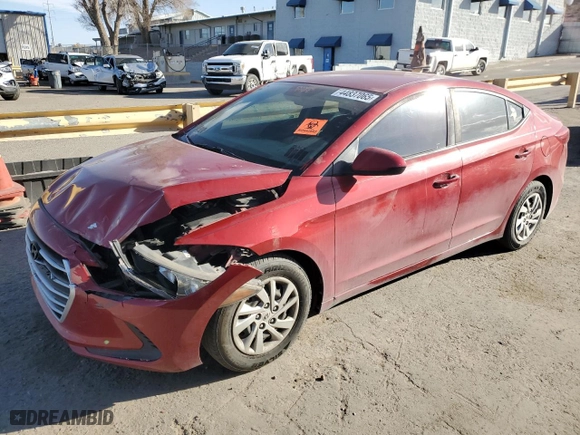 2018 Hyundai Elantra SE with VIN KMHD74LF0JU450144, listed as a Copart auction lot 44837065 with 95,382 mi miles and Salvage Title. Bid and sale history available at carsss.com. Image 1.