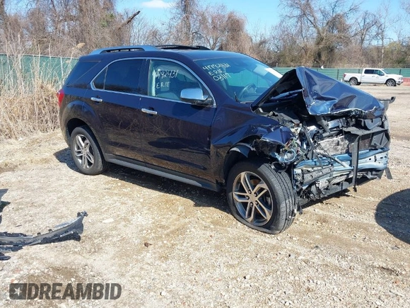 2017 Chevrolet Equinox Premier with VIN 2GNALDEK7H1579749, listed as a IAAI auction lot 41792431 with 96,024 mi miles. Bid and sale history available at carsss.com. Image 1.