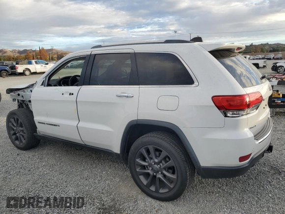 2018 Jeep Grand Cherokee Limited with VIN 1C4RJFBT7JC343404, listed as a Copart auction lot 81815784 with 60,995 mi miles and Salvage title. Bid and sale history available at DreamBid. Image 2.