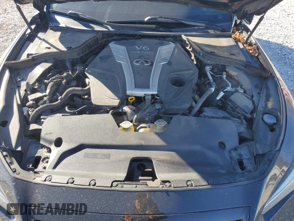2017 Infiniti Q50 Red Sport 400 with VIN JN1FV7APXHM850287, listed as a Copart auction lot 47185255 with 72,703 mi miles and Salvage title. Bid and sale history available at DreamBid. Image 12.