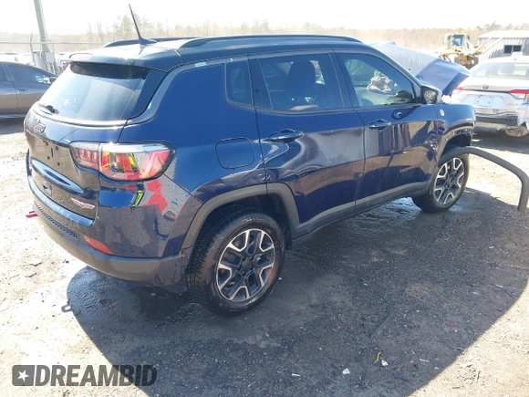 2020 Jeep Compass Trailhawk with VIN 3C4NJDDB1LT106549, listed as a IAAI auction lot 41885628 with 98,374 mi miles and . Bid and sale history available at DreamBid. Image 4.