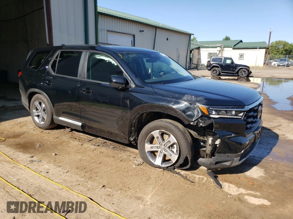 2025 Honda Pilot EX-L with VIN 5FNYG1H42SB007113, listed as a Copart auction lot 66606594 with 816 mi miles and Salvage Title. Bid and sale history available at carsss.com. Image 4.