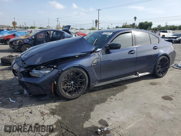 2024 BMW M3 Competition xDrive with VIN WBS43AY03RFS02658, listed as a Copart auction lot 56328425 with 9,139 mi miles and Salvage title. Bid and sale history available at DreamBid. Image 1.