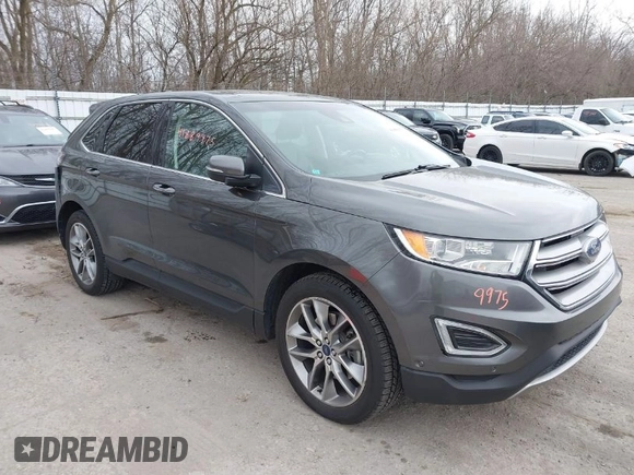 2015 Ford Edge Titanium with VIN 2FMPK4K81FBB77114, listed as a IAAI auction lot 41889975 with 106,282 mi miles. Bid and sale history available at carsss.com. Image 1.