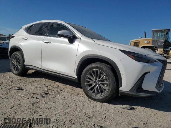 2025 Lexus NX 350h Luxury with VIN 2T2HKCEZ4SC038891, listed as a Copart auction lot 82850384 with 407 mi miles and Salvage title. Bid and sale history available at DreamBid. Image 4.