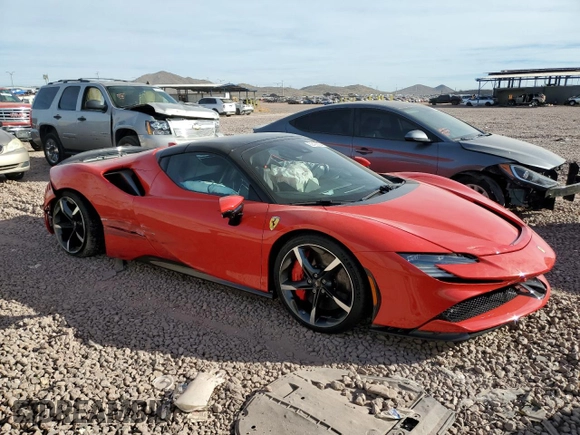 2024 Ferrari SF90 с VIN ZFF96NMA5R0306616, выставлен на аукционе Copart как лот 82438994 с пробегом 190 миль миль и Списание • Salvage title. История ставок и продаж доступна на DreamBid. Изображение 4.