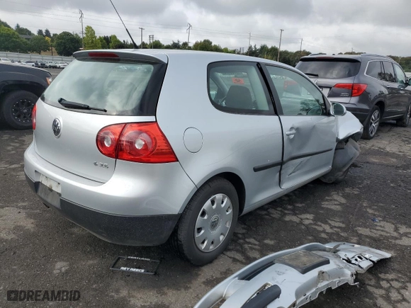 2007 Volkswagen Rabbit with VIN WVWBR71K47W063083, listed as a Copart auction lot 44718495 with 0 mi miles and Salvage Title. Bid and sale history available at carsss.com. Image 3.