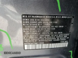 2021 Volkswagen Tiguan SE z VIN 3VV3B7AX7MM118689, wystawiony jako Copart lot #53640205 z przebiegiem 68 737 mil mil oraz Szkody całkowita. Historia ofert i sprzedaży dostępna na DreamBid. Obrazek 14.
