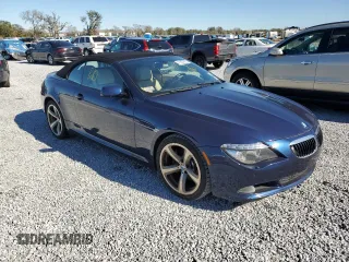 2010 BMW 6 Series 650i with VIN WBAEB5C55AC224754, listed as a Copart auction lot 41607805 with 0 mi miles and Clean Title. Bid and sale history available at carsss.com. Image 4.