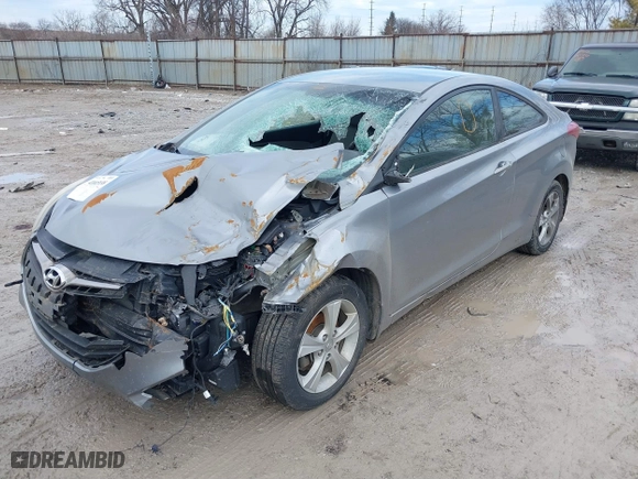 2013 Hyundai Elantra Coupe GS with VIN KMHDH6AEXDU013971, listed as a IAAI auction lot 41665698 with 222,962 mi miles. Bid and sale history available at carsss.com. Image 17.