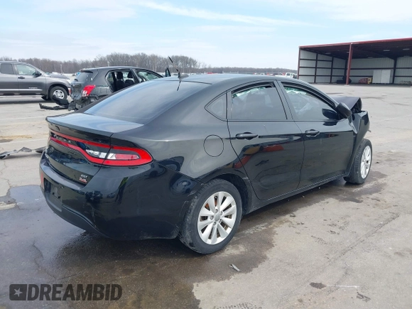 2014 Dodge Dart SXT with VIN 1C3CDFBB9ED833593, listed as a IAAI auction lot 41705243 with 148,810 mi miles. Bid and sale history available at carsss.com. Image 4.