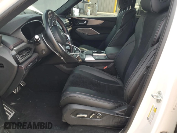 2023 Acura MDX w/A-Spec Package with VIN 5J8YE1H09PL011250, listed as a Copart auction lot 50693535 with 51,523 mi miles and Salvage title. Bid and sale history available at DreamBid. Image 7.