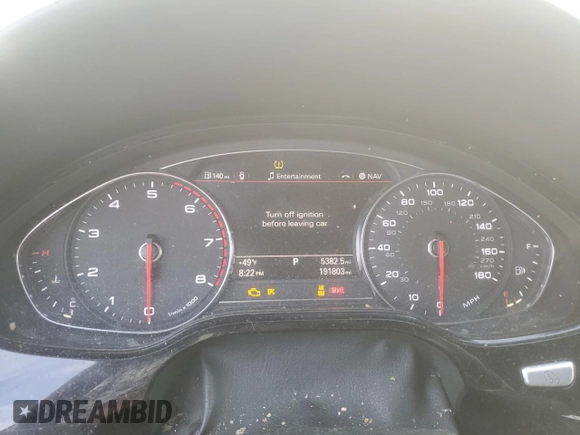 2013 Audi A8 L 4.0L with VIN WAUR2AFD9DN034039, listed as a Copart auction lot 77775634 with 191,803 mi miles and Salvage Title. Bid and sale history available at carsss.com. Image 9.