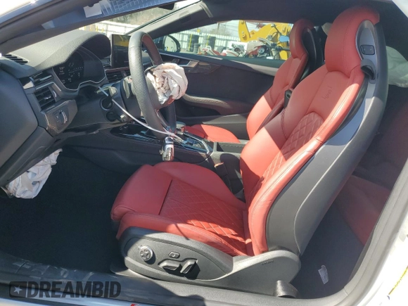 2024 Audi S5 Premium Plus with VIN WAUP4AF56RA011343, listed as a Copart auction lot 48170165 with 13,339 mi miles and Salvage Title. Bid and sale history available at DreamBid. Image 7.