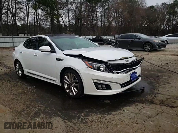 2015 Kia Optima SX Turbo with VIN 5XXGR4A63FG453826, listed as a Copart auction lot 46898225 with 140,782 mi miles and Salvage Title. Bid and sale history available at carsss.com. Image 13.