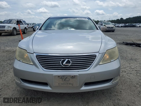 2009 Lexus LS 460 with VIN JTHBL46F895085638, listed as a Copart auction lot 60497755 with 165,748 mi miles and Salvage title. Bid and sale history available at DreamBid. Image 5.