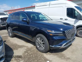 2025 Genesis GV80 Standard with VIN KMUHFESB5SU242028, listed as a IAAI auction lot 42111171 with 7,215 mi miles and . Bid and sale history available at DreamBid. Image 1.