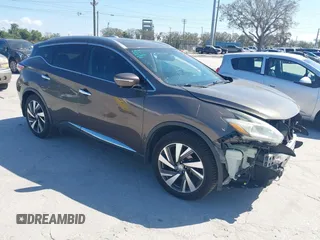 2015 Nissan Murano Platinum z VIN 5N1AZ2MG7FN230347, wystawiony jako IAAI lot #41545220 z przebiegiem 134 435 mil mil oraz . Historia ofert i sprzedaży dostępna na DreamBid. Obrazek 1.