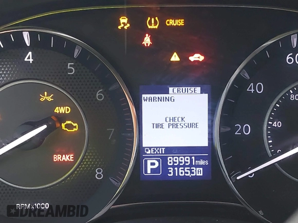 2019 Nissan Armada Platinum with VIN JN8AY2NE2K9759121, listed as a IAAI auction lot 41115008 with 89,991 mi miles. Bid and sale history available at carsss.com. Image 16.